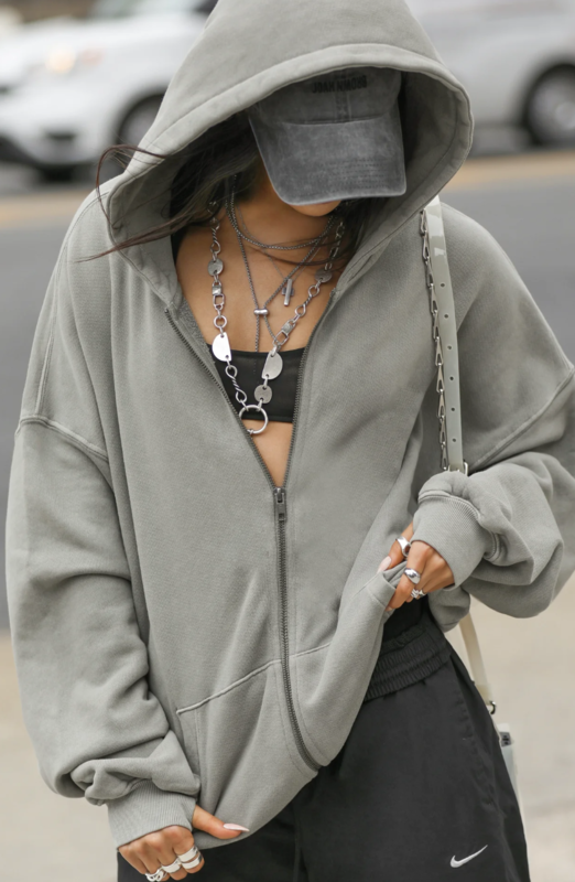 Joah Brown Oversized Zip Hoodie