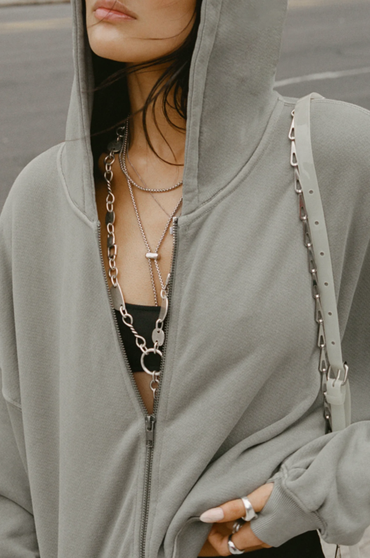 Joah Brown Oversized Zip Hoodie