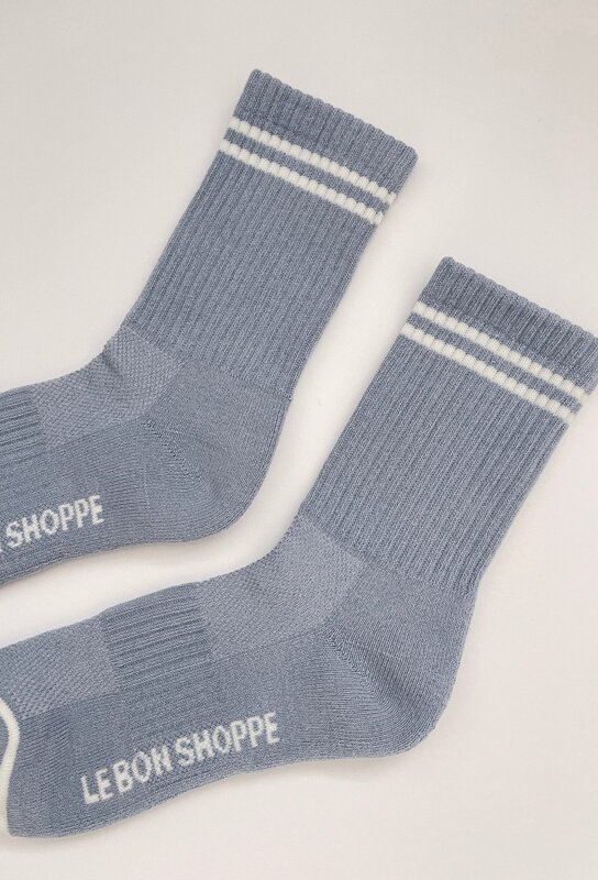 Le Bon Shoppe Boyfriend Socks Blue Grey