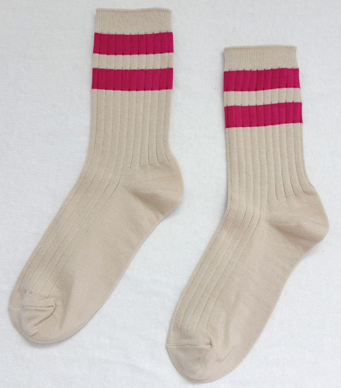 Le Bon Shoppe Her Varsity Socks Magenta