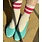 Le Bon Shoppe Her Varsity Socks Magenta