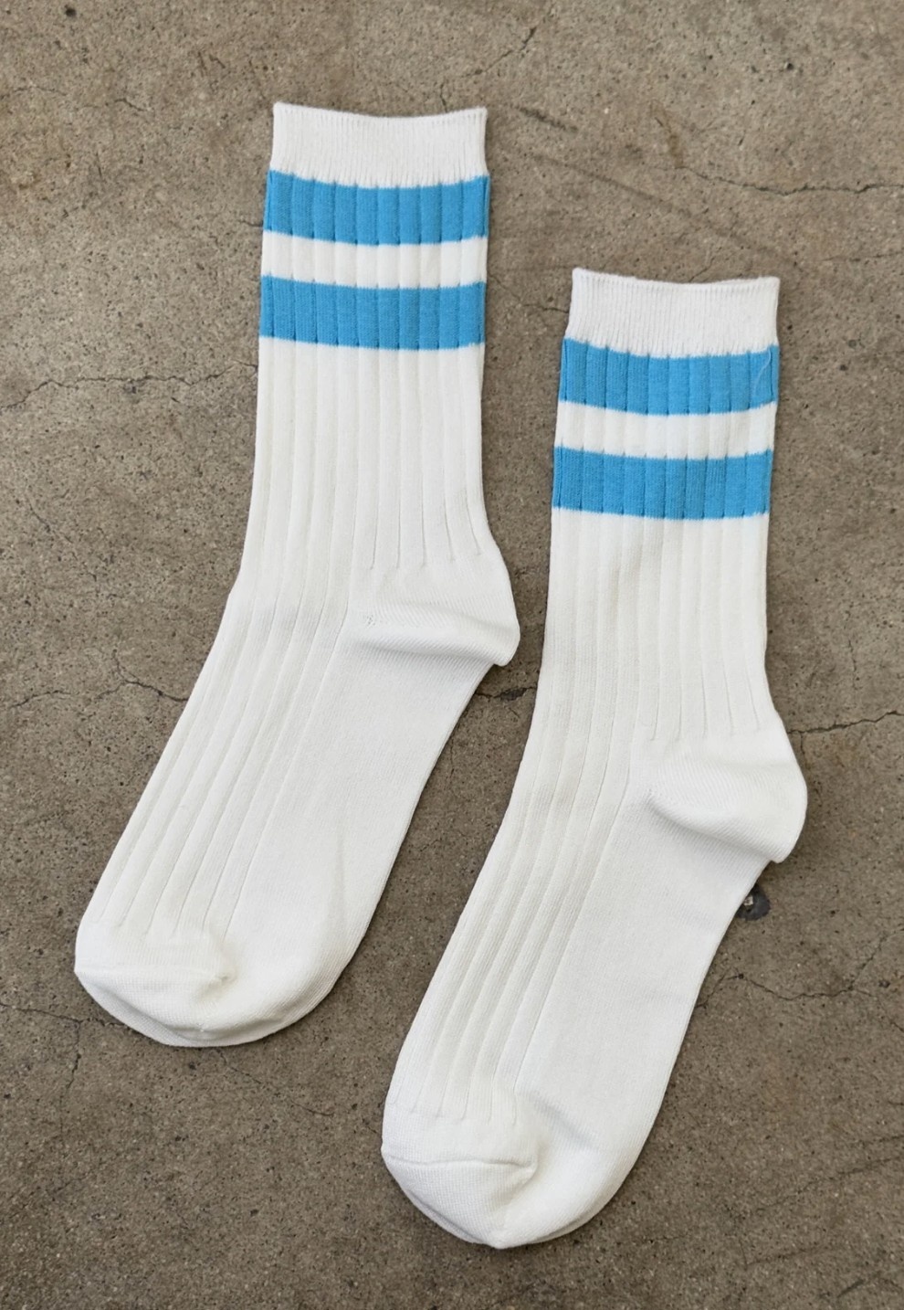 Le Bon Shoppe Her Varsity Socks Blue Stripe
