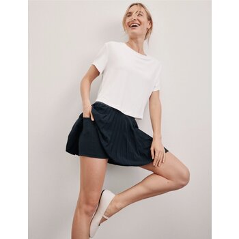 Beyond Yoga If You Pleats Tipped Elastic Mini Skirt