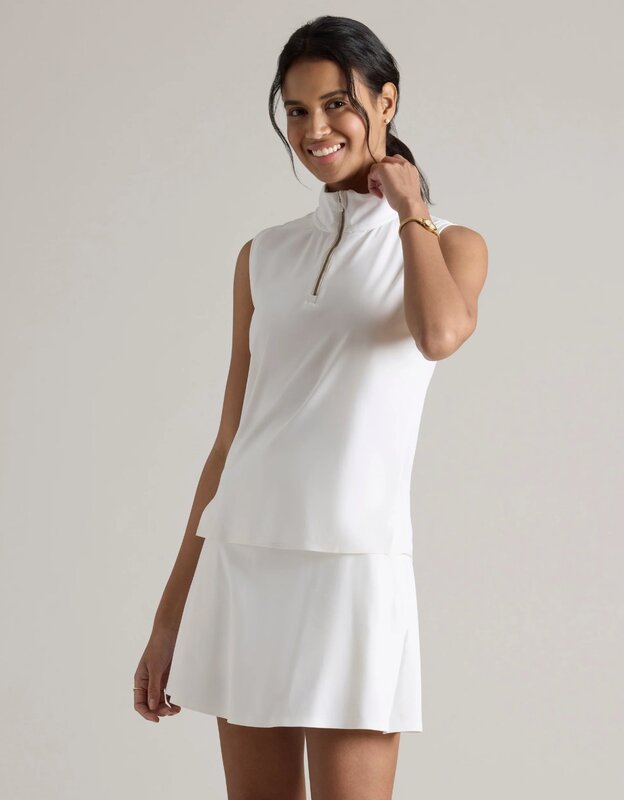 Rhone Course To Court Sleeveless Zip Polo
