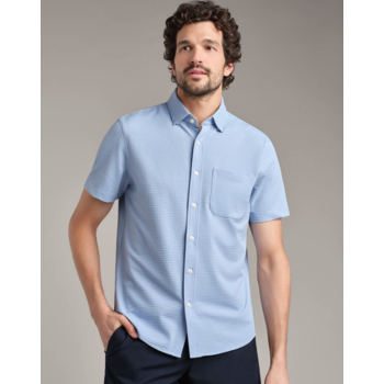 Rhone Commuter Seersucker Short Sleeve Button Down