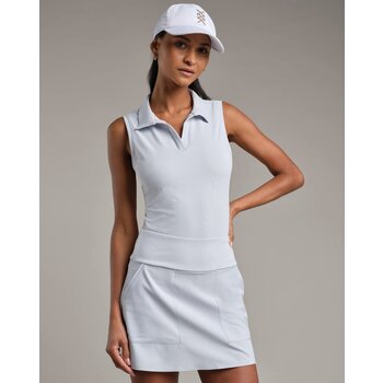 Rhone Stance Rib Sleeveless Zip Polo