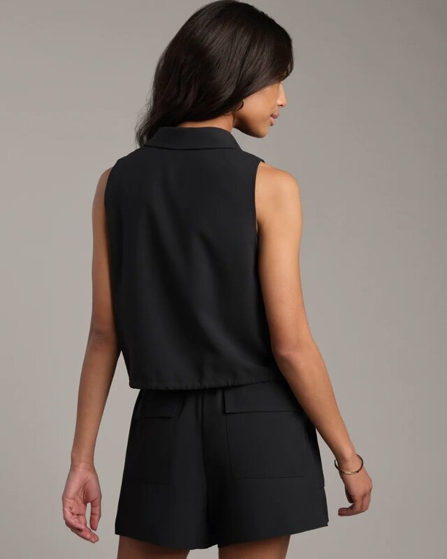 Rhone Mirage Sleeveless Notch Collar Blouse