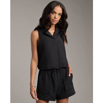 Rhone Mirage Sleeveless Notch Collar Blouse