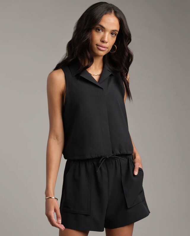 Rhone Mirage Sleeveless Notch Collar Blouse