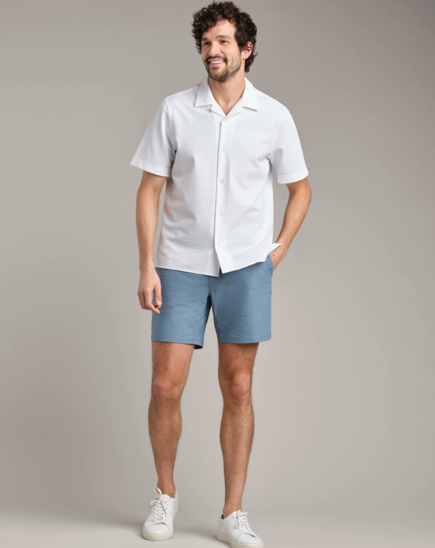 Rhone Commuter Seersucker Camp Collar Shirt