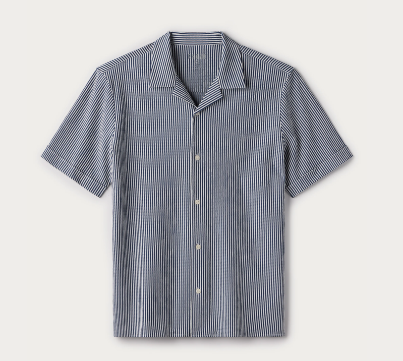 Rhone Commuter Seersucker Camp Collar Shirt