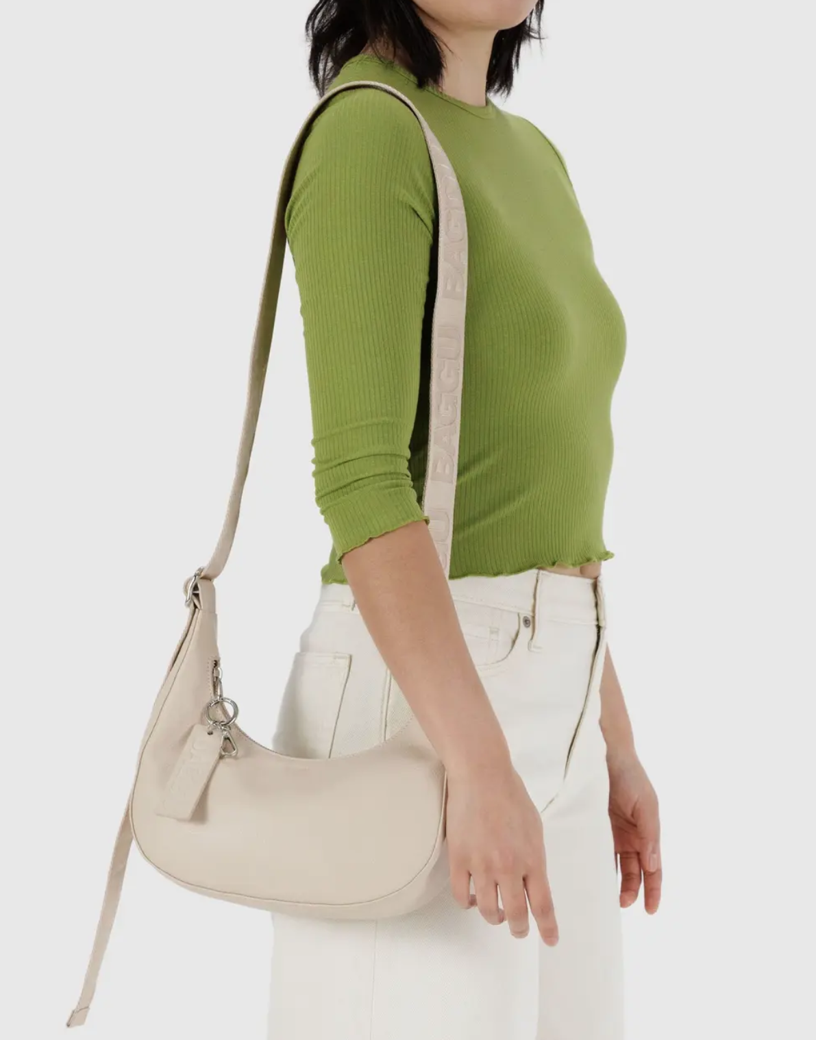 Baggu Recycled Leather Crescent Bag