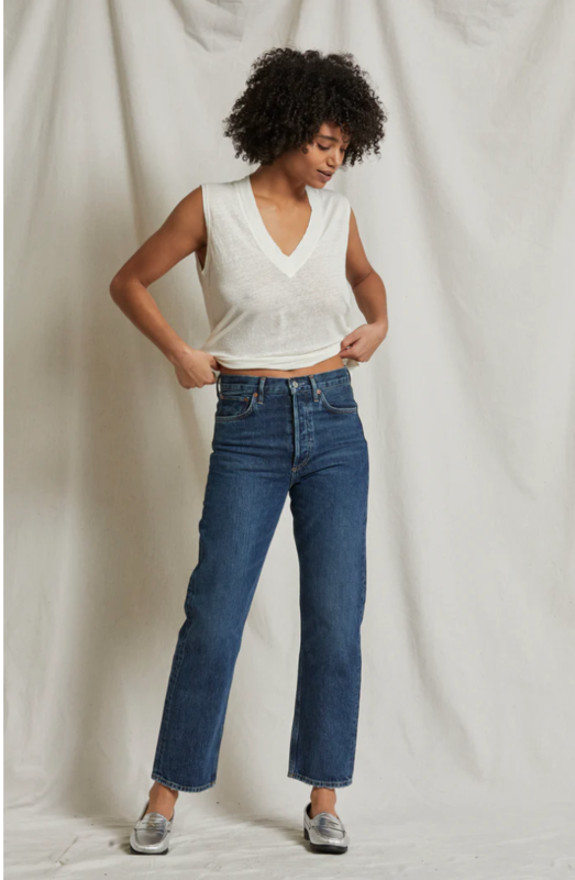Perfectwhitetee Lucy Sleeveless V-Neck