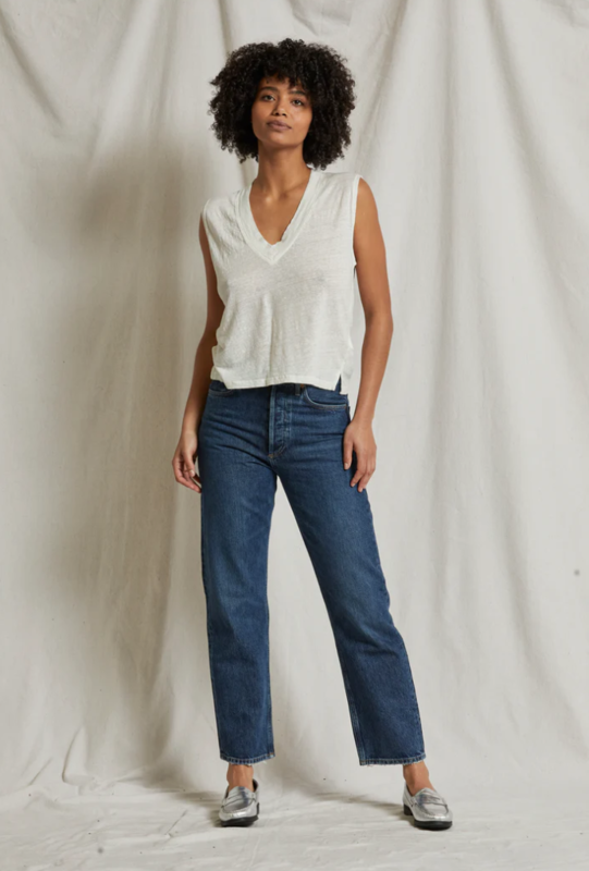 Perfectwhitetee Lucy Sleeveless V-Neck