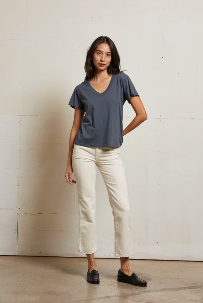 Perfectwhitetee Hendrix Boxy V Neck Tee | Red's Threads