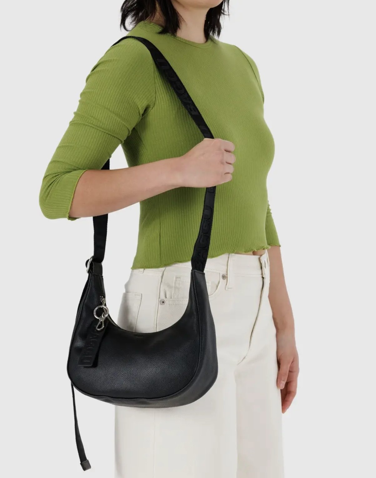 Baggu Small Recycled Leather Crescent Bag