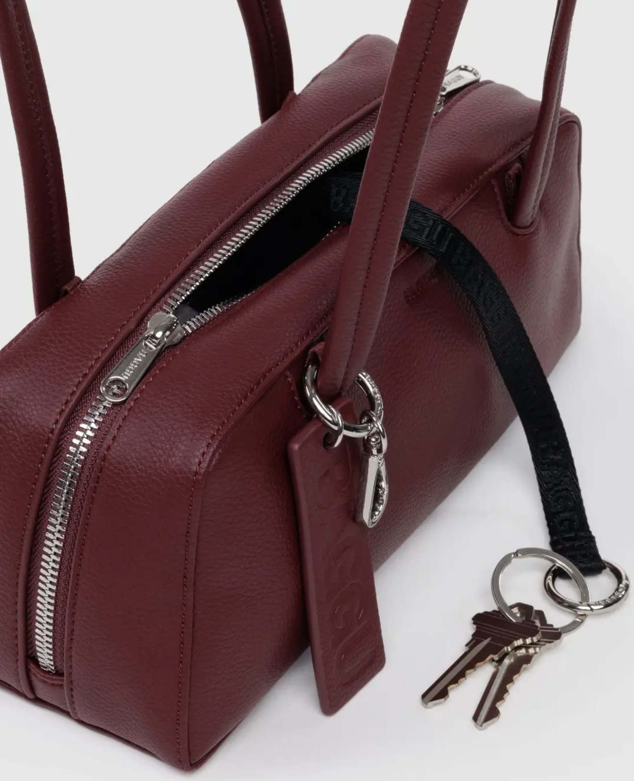 Baggu Recycled Leather Bowler Bag