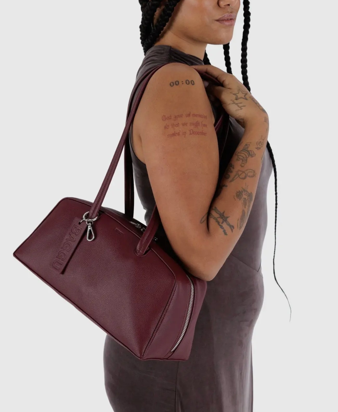 Baggu Recycled Leather Bowler Bag