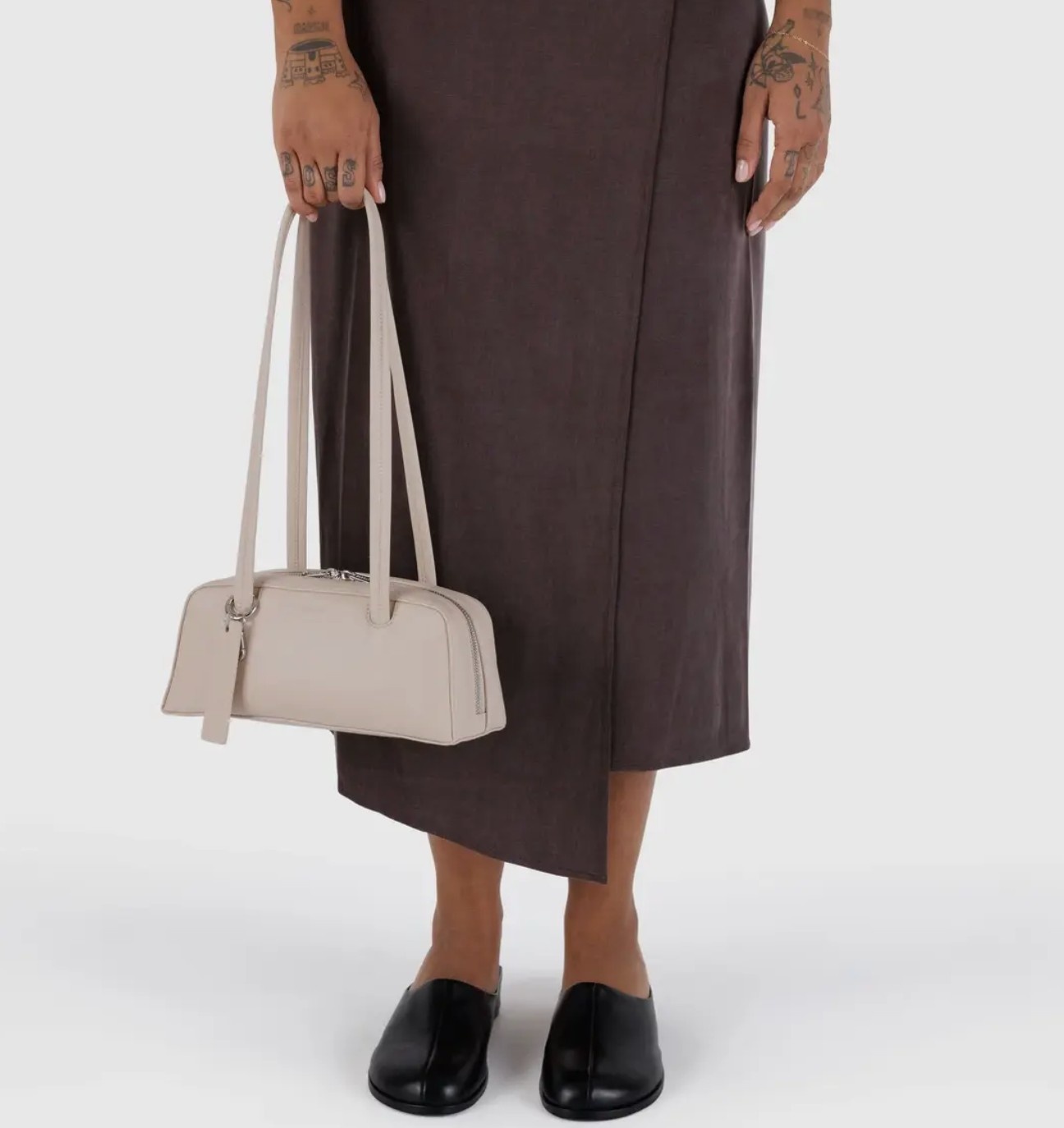 Baggu Small Recycled Leather Bowler Bag