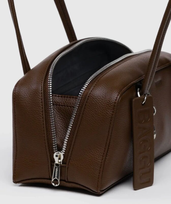 Baggu Small Recycled Leather Bowler Bag