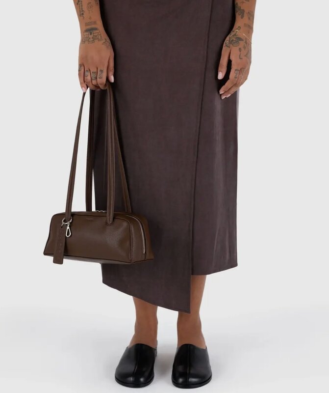Baggu Small Recycled Leather Bowler Bag