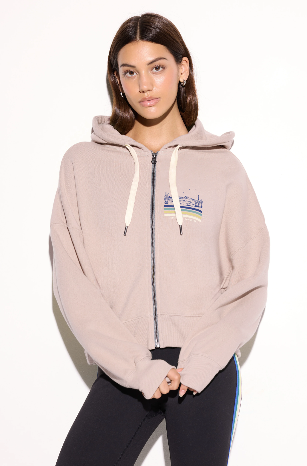 Spiritual Gangster Desert Stripe Jules Hoodie