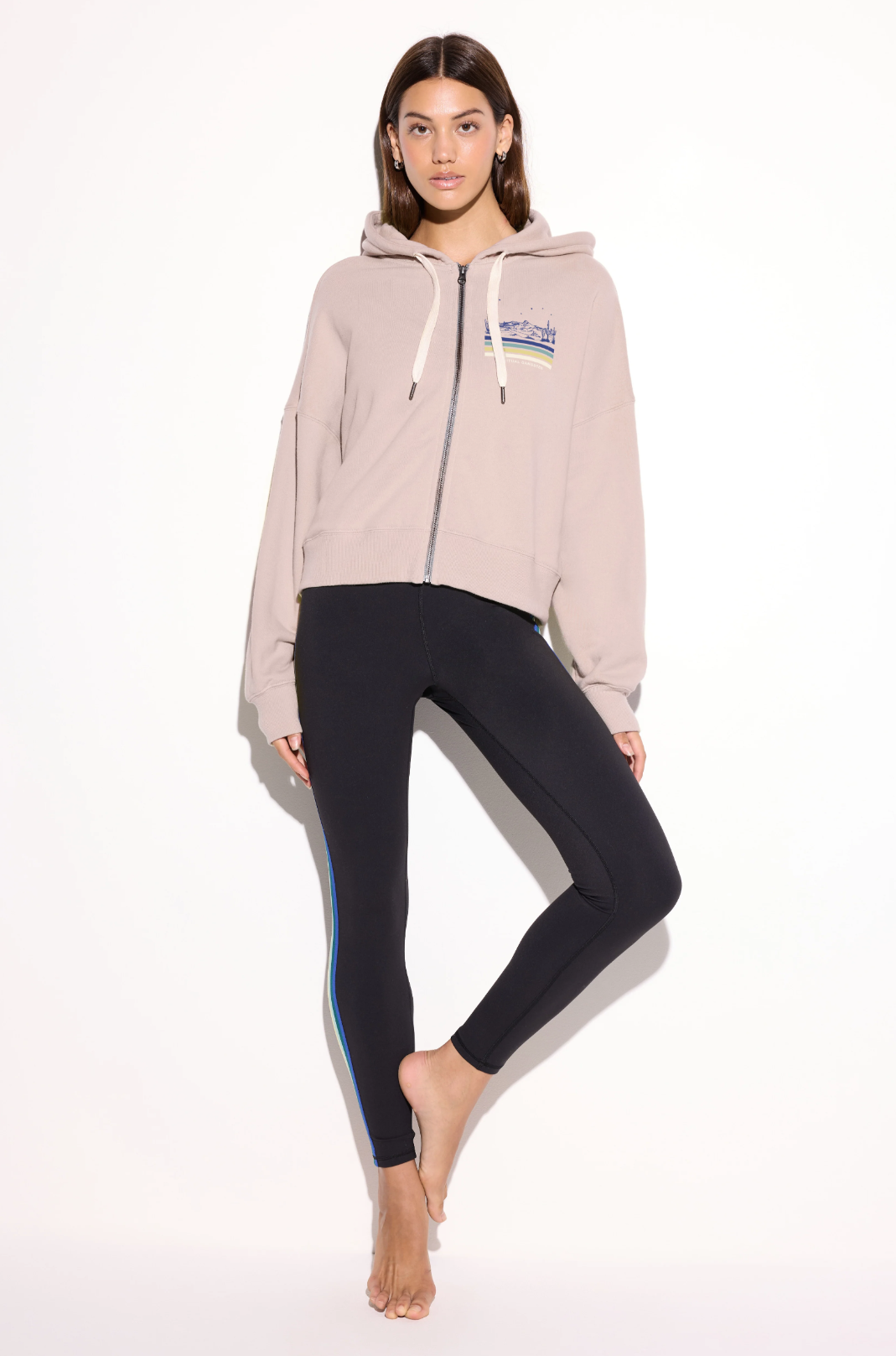 Spiritual Gangster Desert Stripe Jules Hoodie