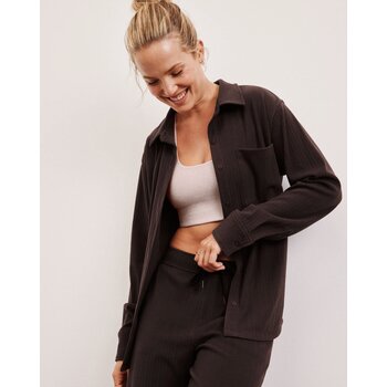 Beyond Yoga Breathe Easy Ribbed Front Shirt