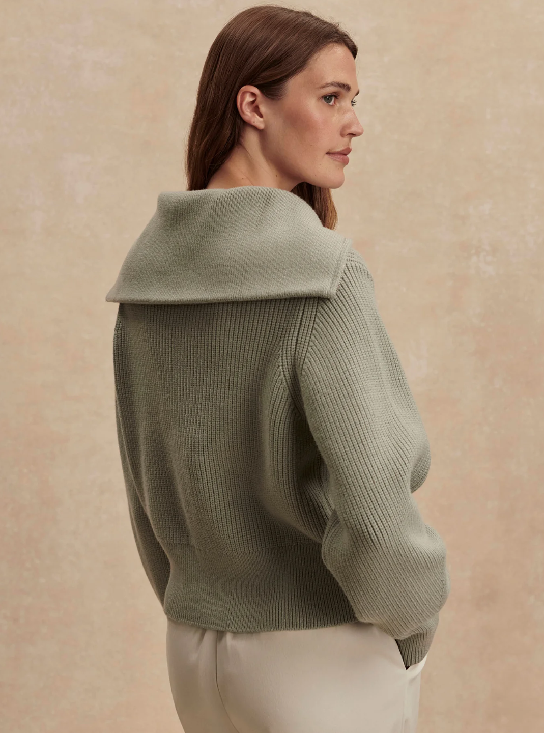 Varley Maura Half Zip Rib Knit