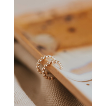 Hello Adorn Beaded Huggie Hoops