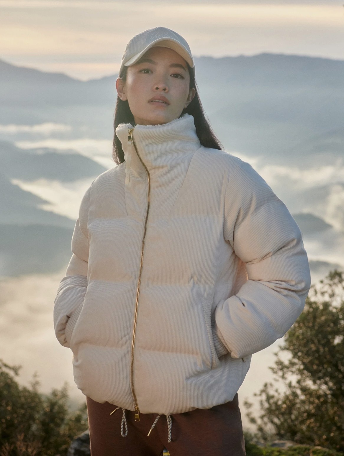 Varley Brackley Cord Puffer Jacket