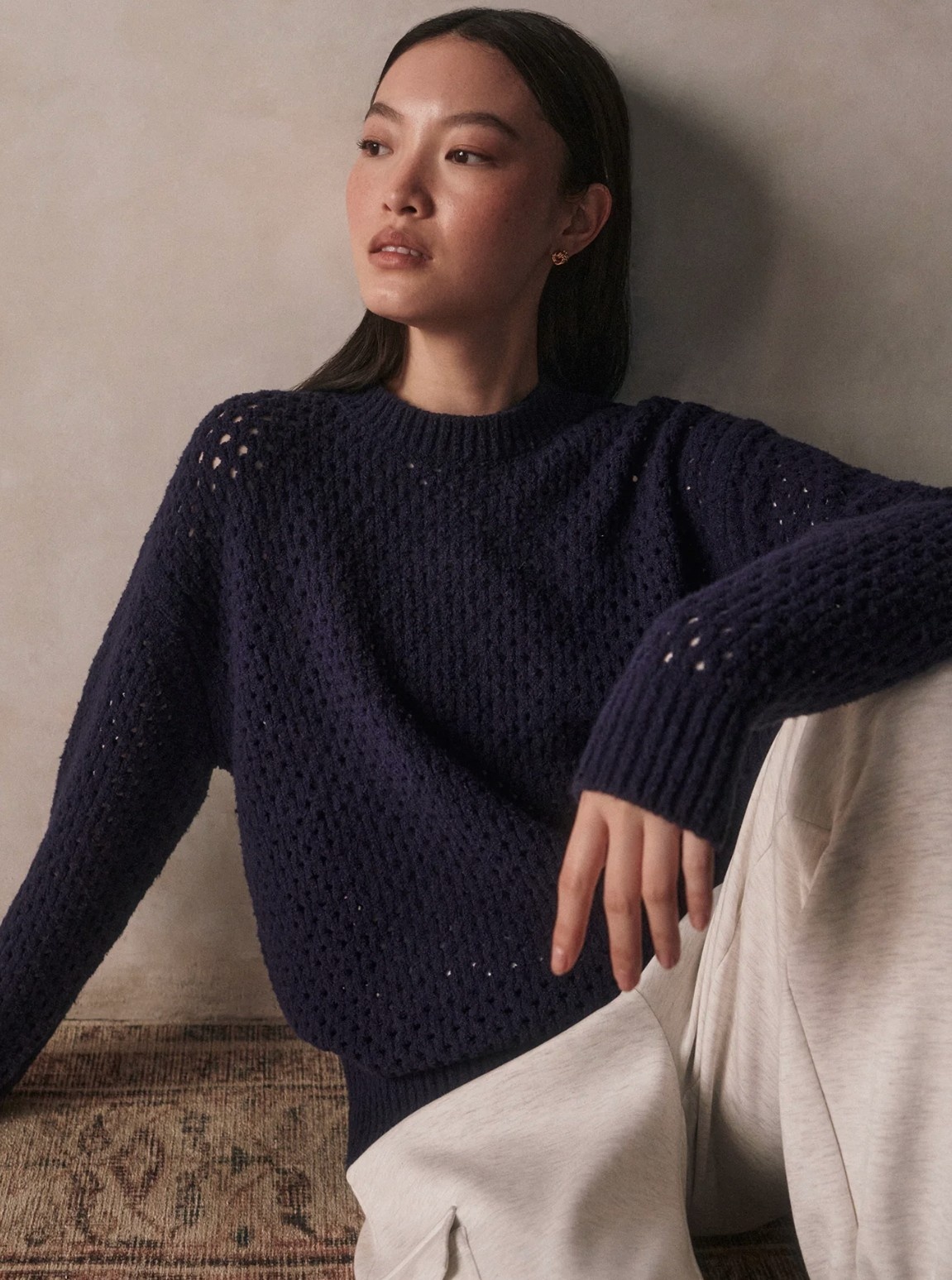 Varley Grady Boucle Knit Sweater