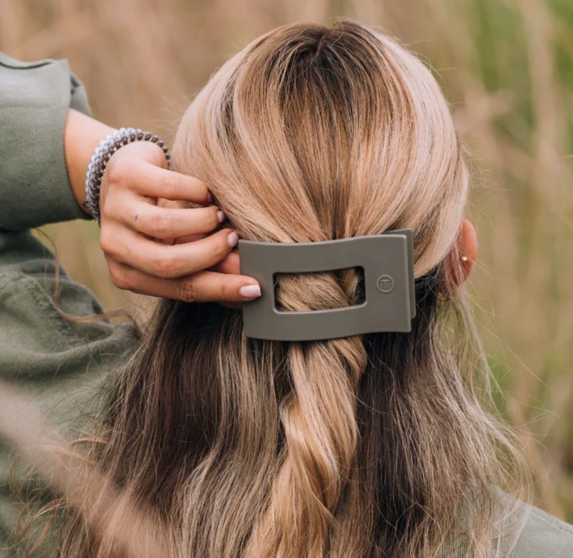 Teleties Sage It Ain’t So Medium Flat Rectangle Hair Clip