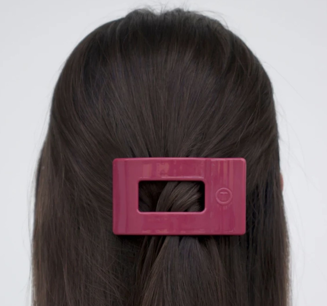 Teleties Wild Side Small Flat Rectangle Hair Clip