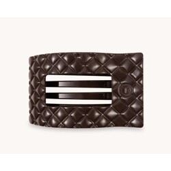 Teleties Truly Taupe Quilted Small Flat Rectangle Hair Clip