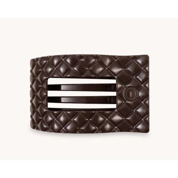 Teleties Truly Taupe Quilted Small Flat Rectangle Hair Clip