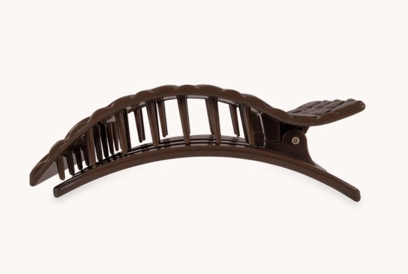 Teleties Truly Taupe Quilted Small Flat Rectangle Hair Clip