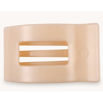 Teleties Almond Beige Large Flat Rectangle Hair Clip