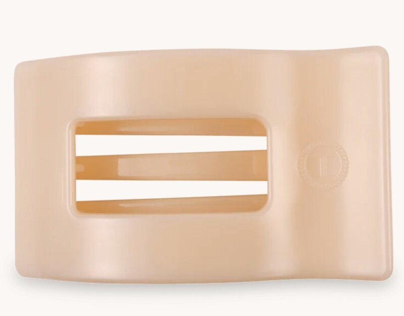 Teleties Almond Beige Large Flat Rectangle Hair Clip