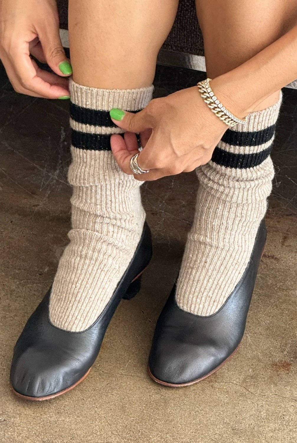 Le Bon Shoppe Snow Varsity Socks