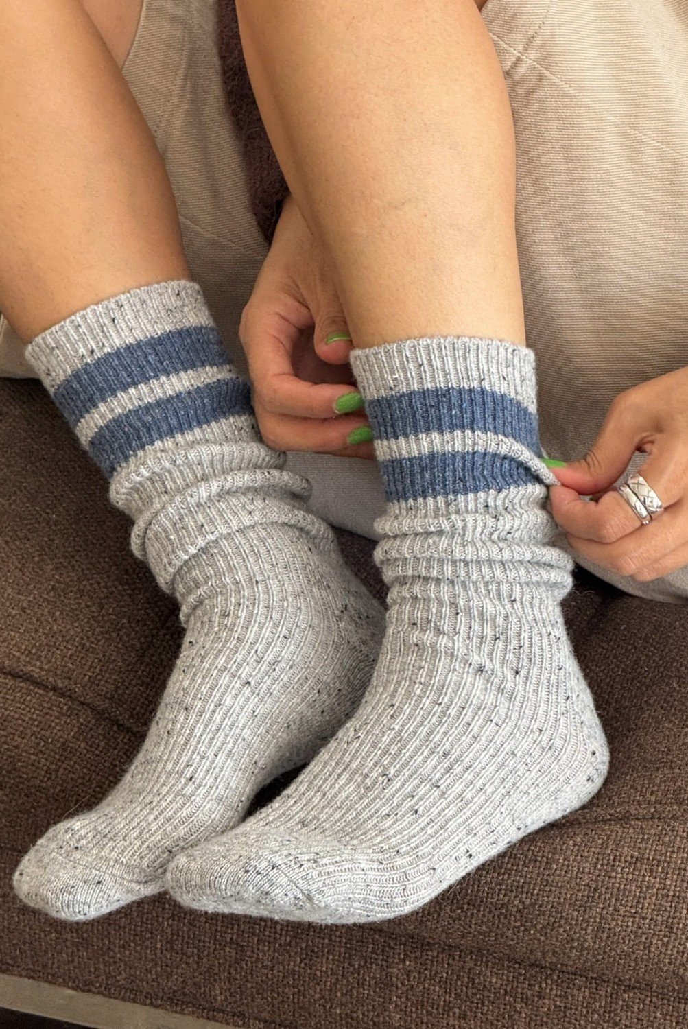 Le Bon Shoppe Snow Varsity Socks