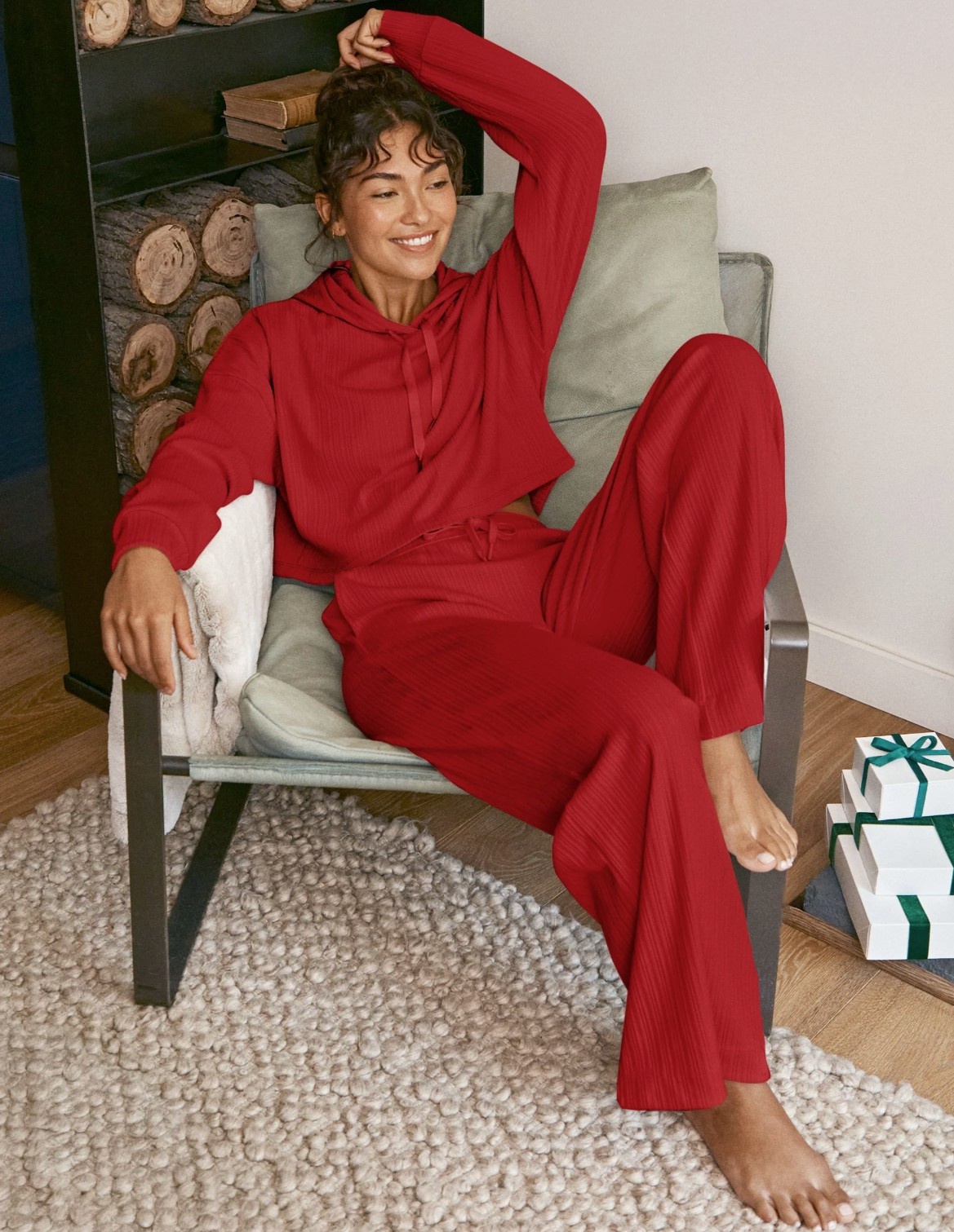 Beyond Yoga Breathe Easy Ribbed Wide Leg Pant