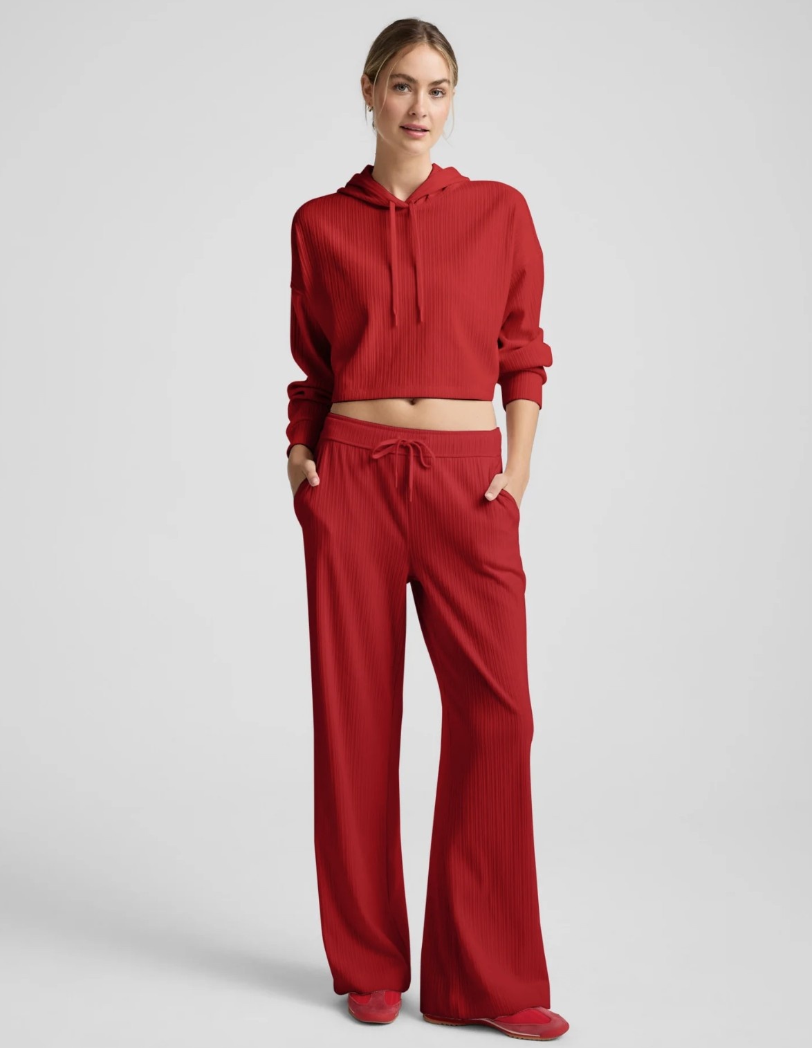 Beyond Yoga Breathe Easy Ribbed Wide Leg Pant