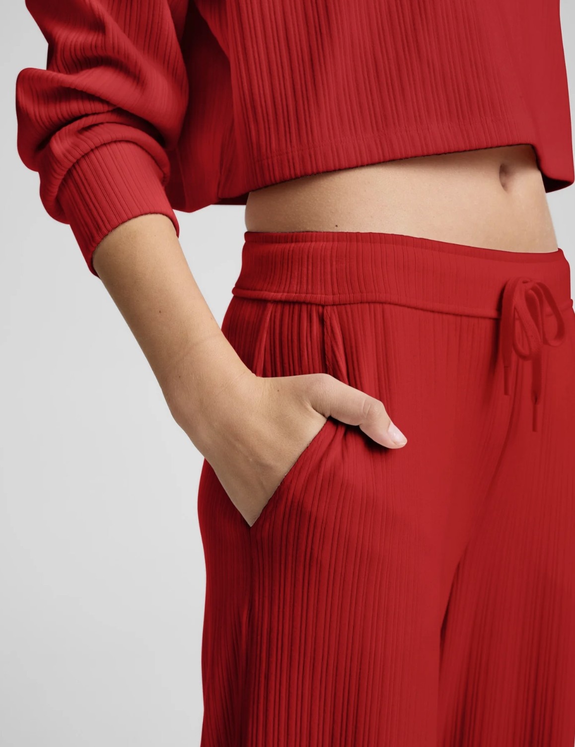 Beyond Yoga Breathe Easy Ribbed Wide Leg Pant