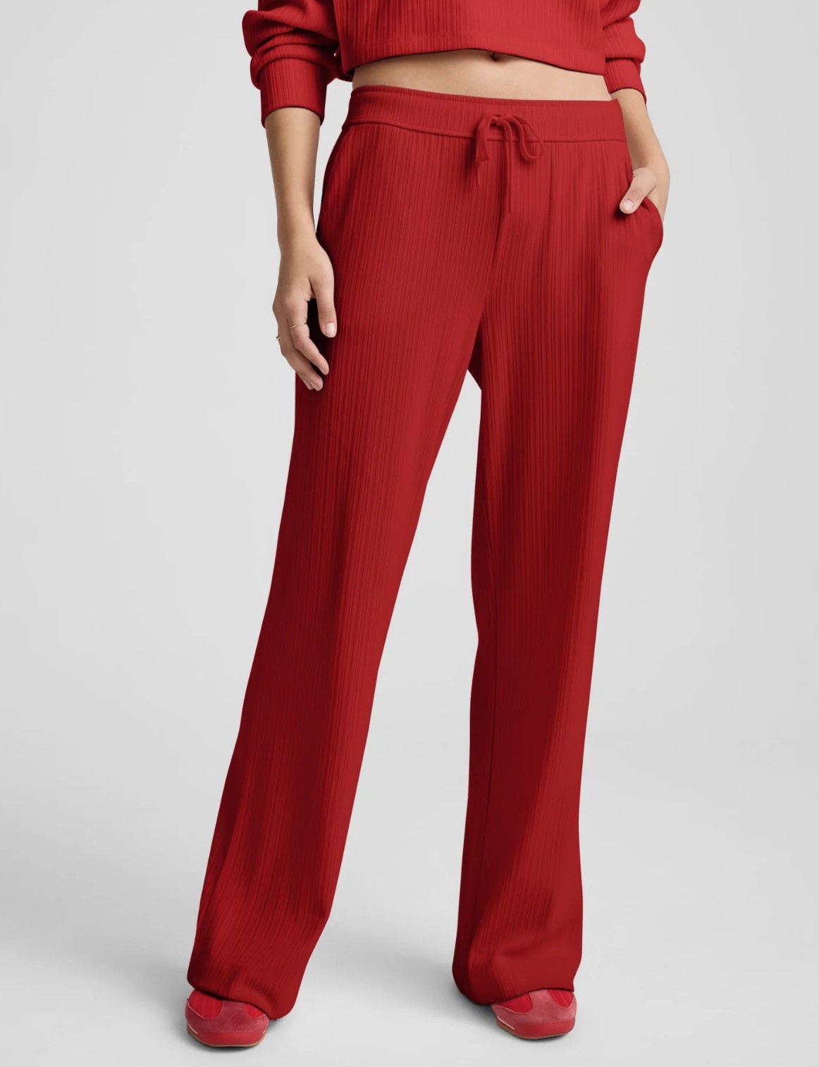 Beyond Yoga Breathe Easy Ribbed Wide Leg Pant