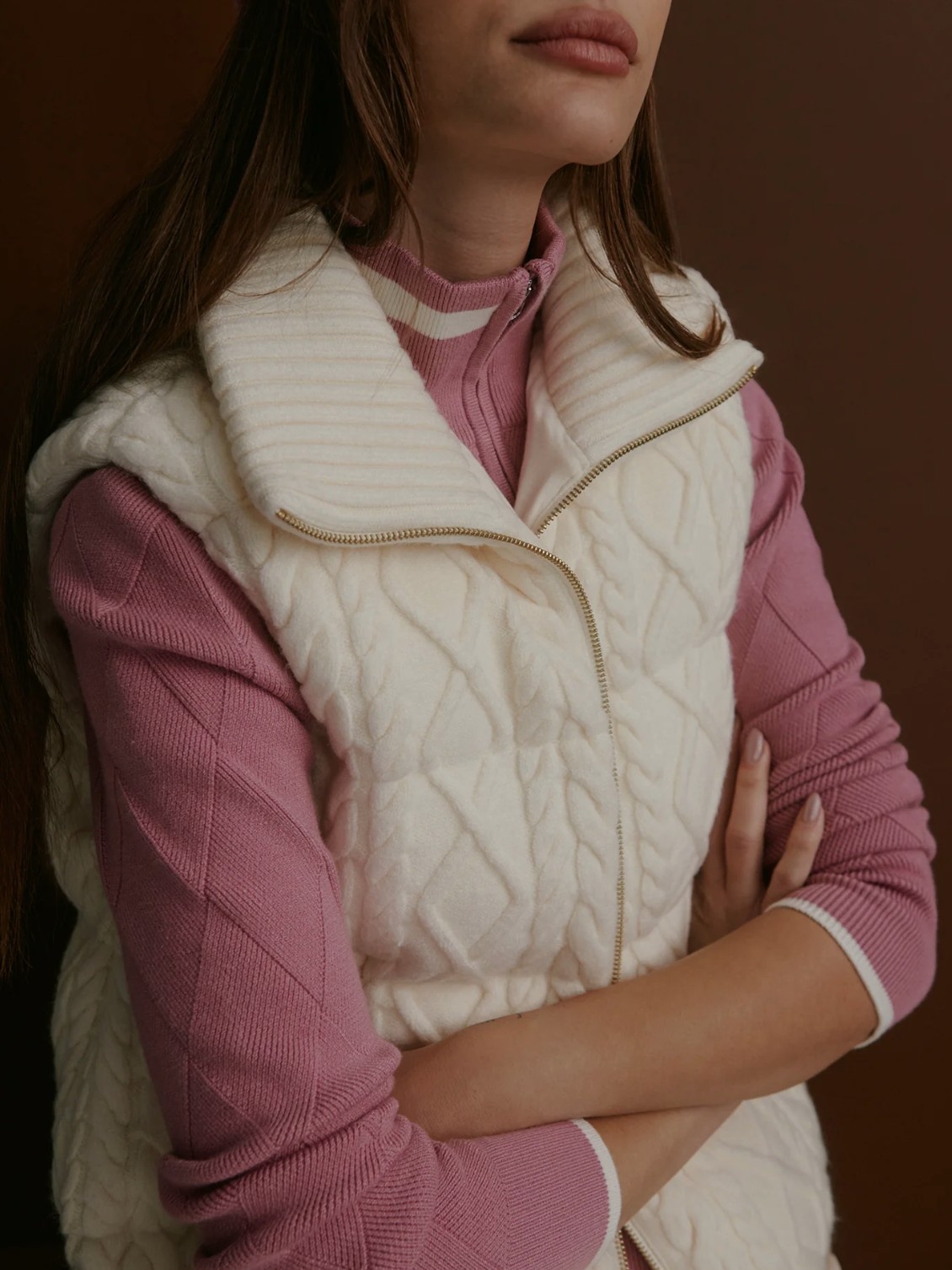 Varley Irina Cable-Knit Gilet