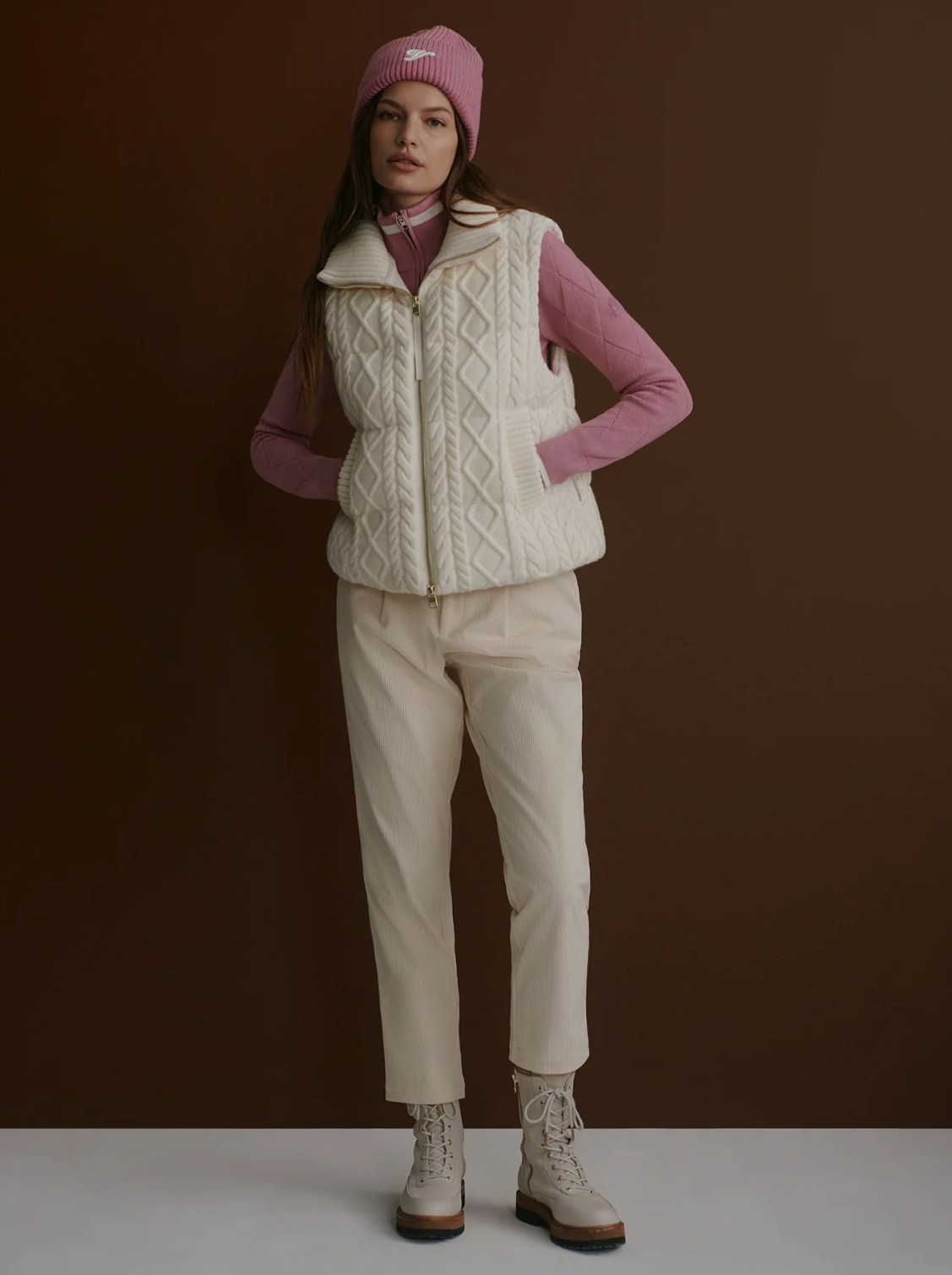 Varley Irina Cable-Knit Gilet