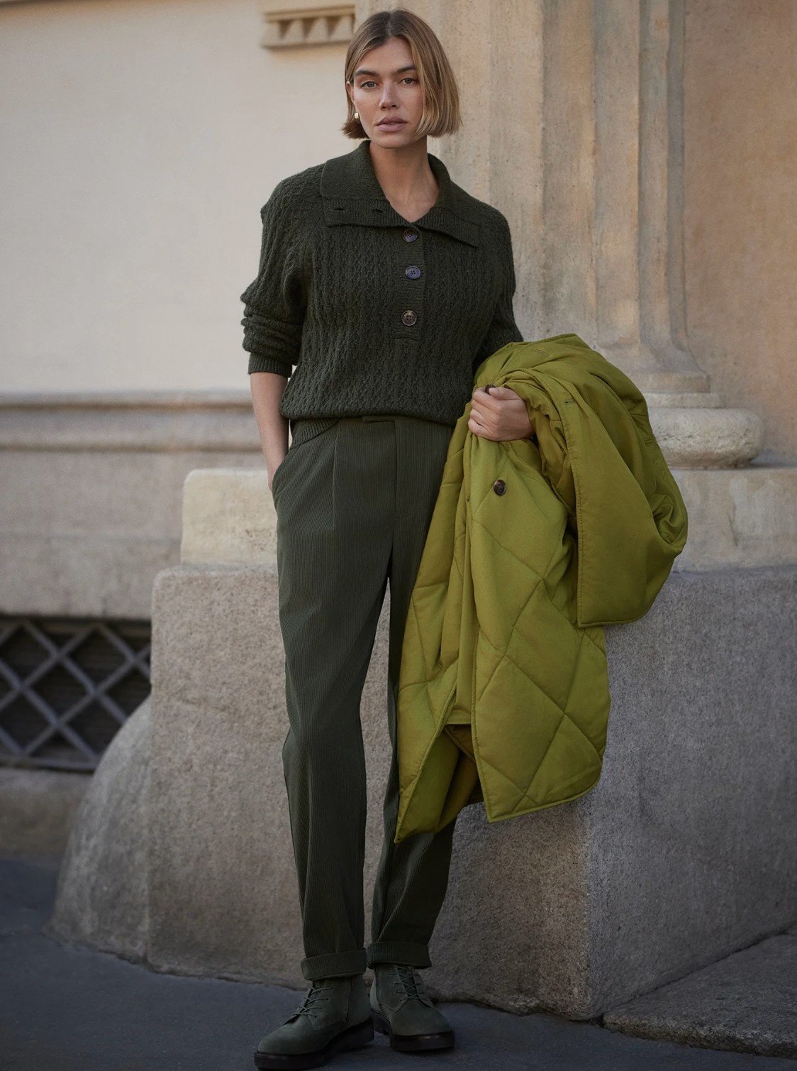 Varley Bridget Half Button Sweater