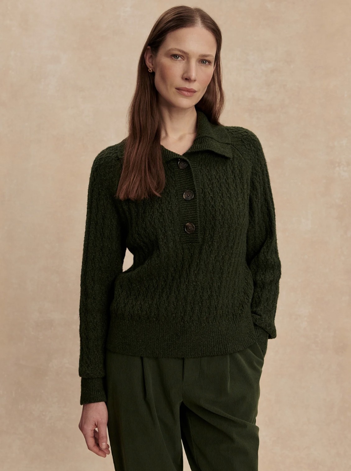 Varley Bridget Half Button Sweater