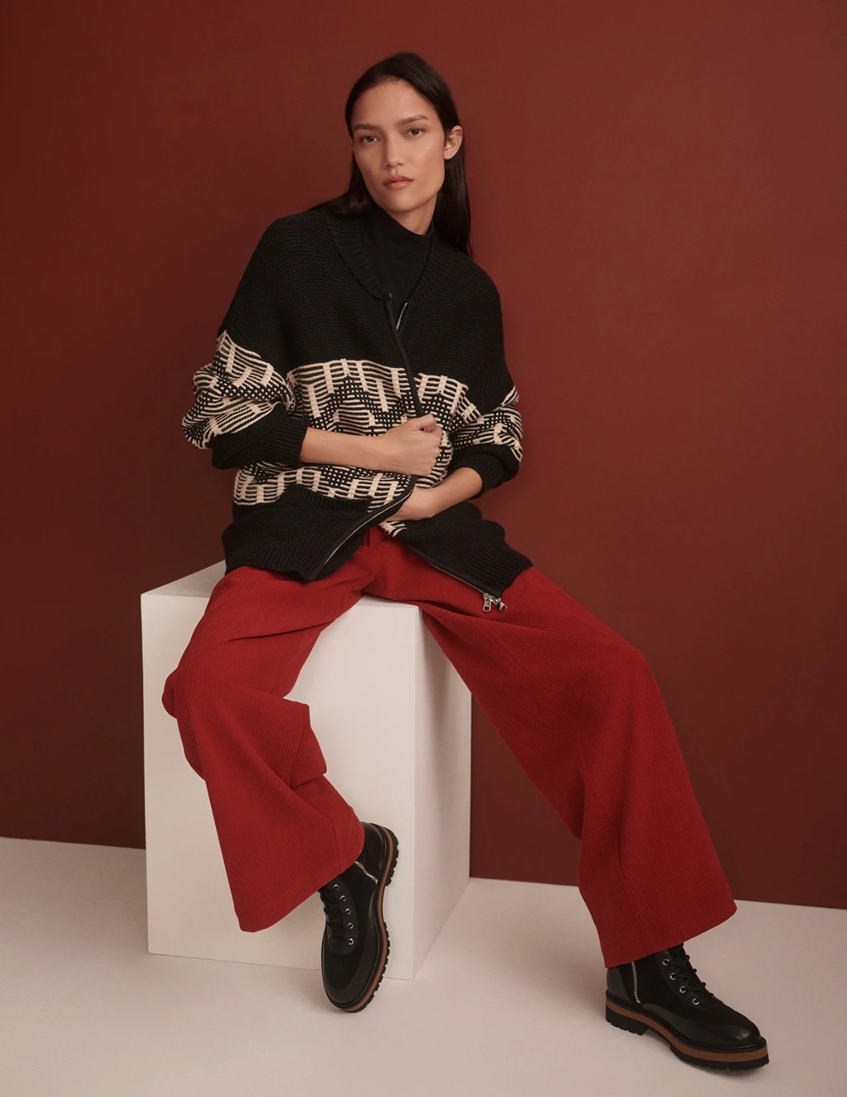 Varley Linnea Fairisle Knit Jacket